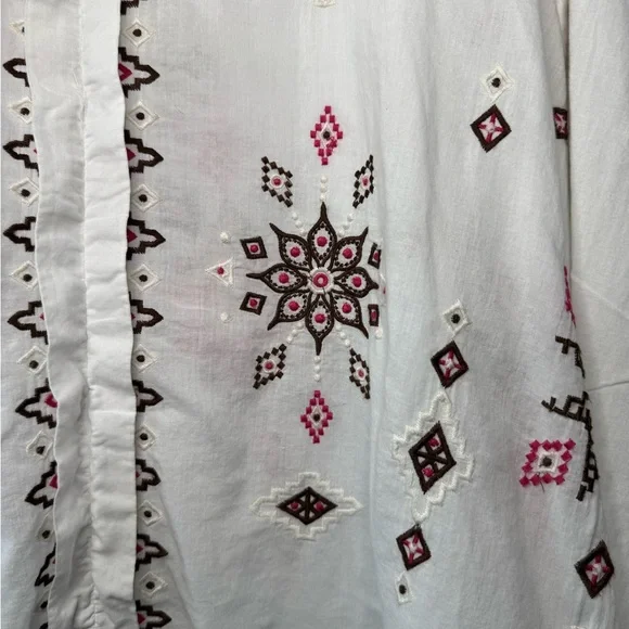 Johnny Was 3J Workshop Embroidered Women’s Shirt - Size XL - 100% Cotton - NWOT - Picture 2 of 11